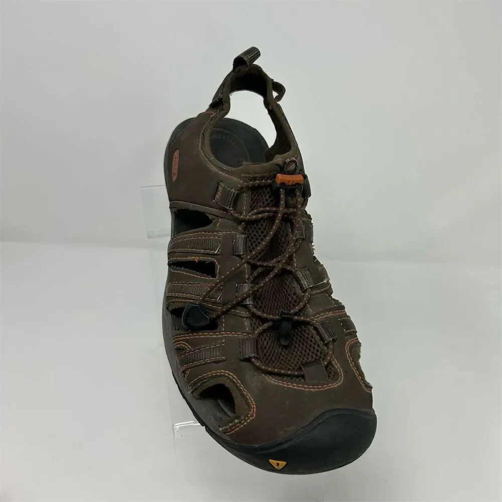 KEEN Men's Targhee III Hiking Sandals Brown Leather Slingback Size 11.5 Slip-On